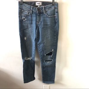 Altered skinny jeans